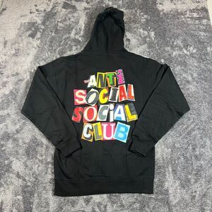 Anti Social Social Club Torn Pages Of Story Hoodie Sweatshirt Men's S Black NWT